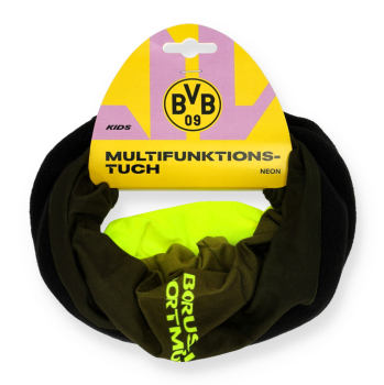 Borussia Dortmund - Kinder Multifunktionstuch schwarz-neon
